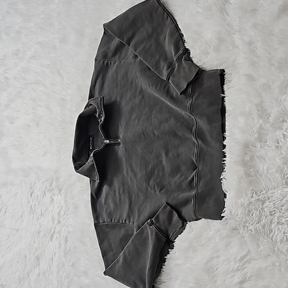 The Bureau x Free People Evanston Half Zip Washed Black NWOT - Picture 7 of 10